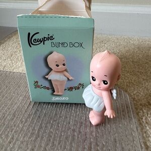 Kewpie Smoko Angel Figure - Pink & White Collectible Doll